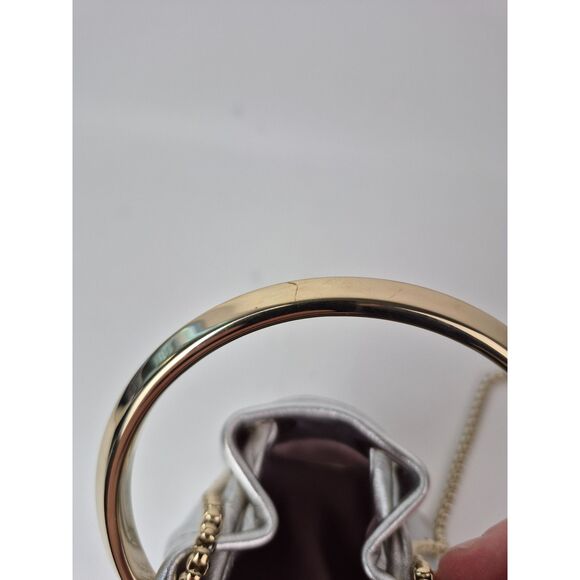 Jimmy Choo Metallic Silver Micro Bon Bon Top Handle Bag - Picture 11 of 12